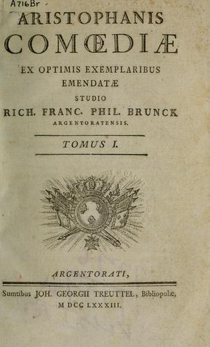 Aristophanes: Comoediae (Ancient Greek language, 1781, Treuttel)