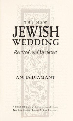 Anita Diamant: The new Jewish wedding (2001, Simon & Schuster)