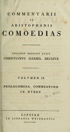 Aristophanes: Comoediae (Ancient Greek language, 1794, Weidmann)