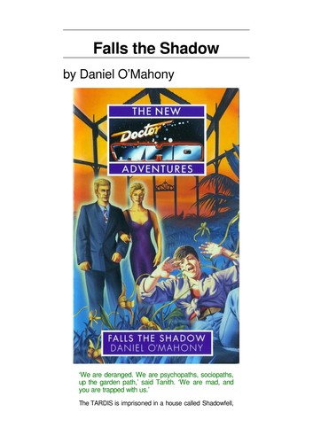 Daniel O'Mahony: Falls the shadow (1994, Doctor Who Books)