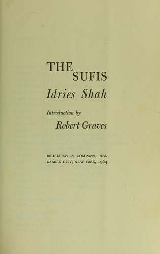 Idries Shah: The Sufis. (1964, Doubleday)