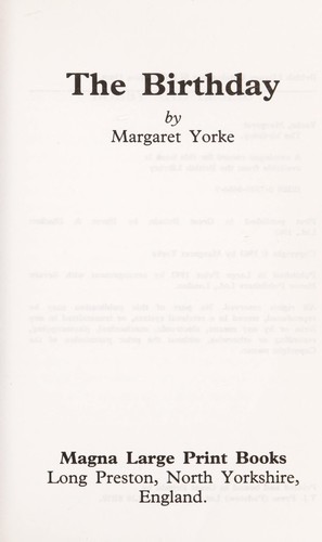 Margaret Yorke: The Birthday (Hardcover, 1993, Ulverscroft Large Print Books)