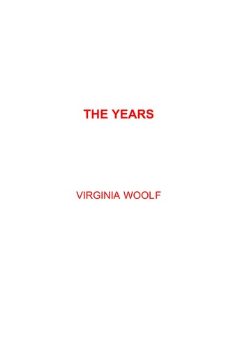 Virginia Woolf: The Years (EBook, 2002, RosettaBooks)