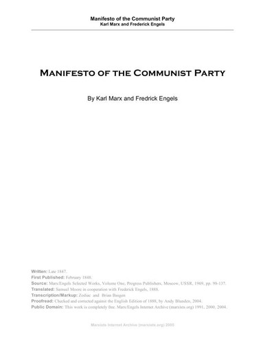 Friedrich Engels, Karl Marx, Friedrich Engels, friedrich engels: Manifesto of the Communist Party (2004, marxists.org)