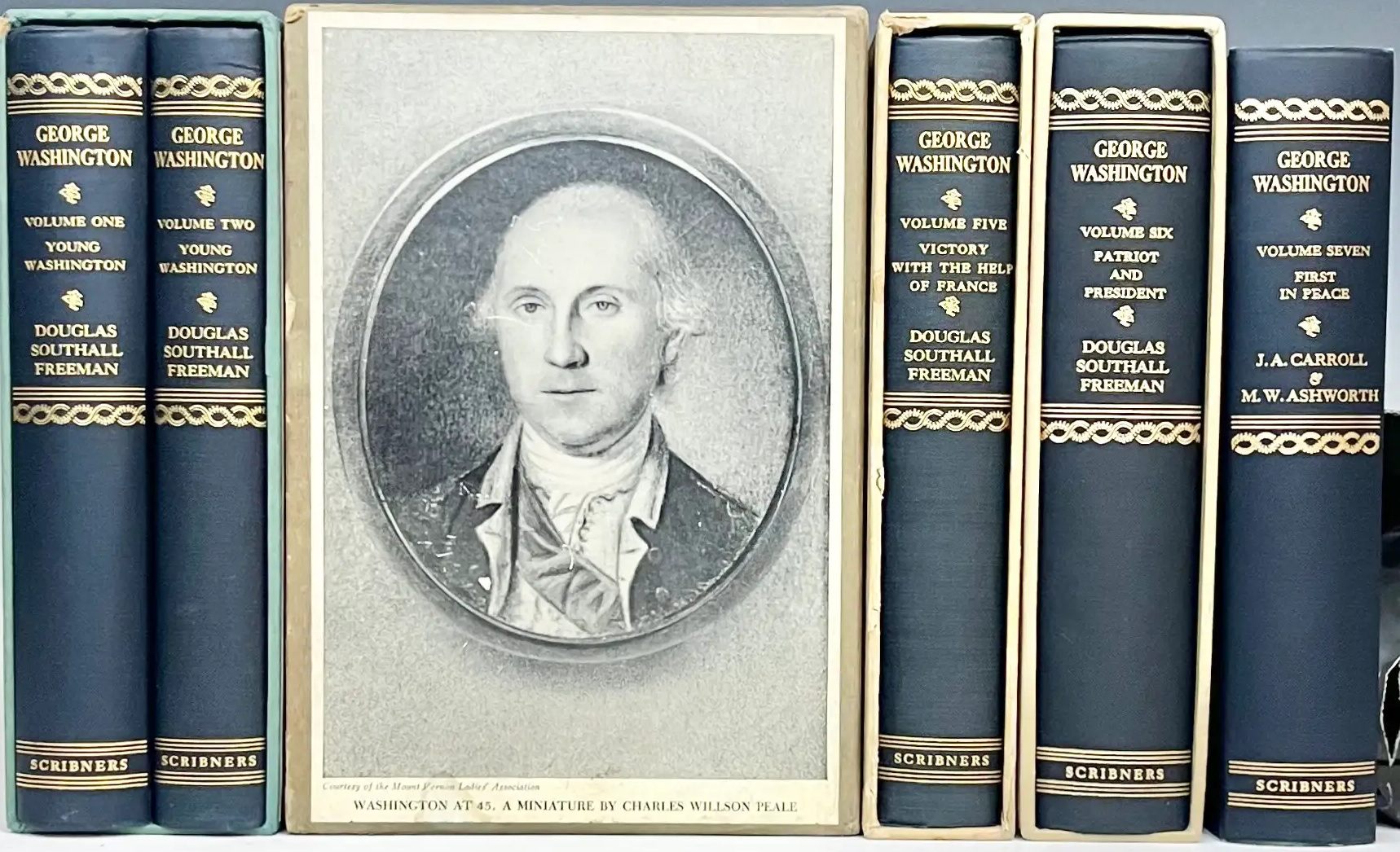 J. A. Carroll, M. W. Ashworth, Douglas S. Freeman: George Washington, Volumes I-VII (Hardcover, Charles Scribner's Sons)