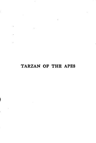 Edgar Rice Burroughs: Tarzan of the Apes (1914, A.C. McClurg & Co.)