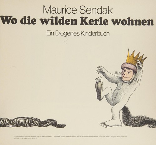 Maurice Sendak: Wo die wilden Kerle wohnen (German language, 1967, Diogenes Verlag)