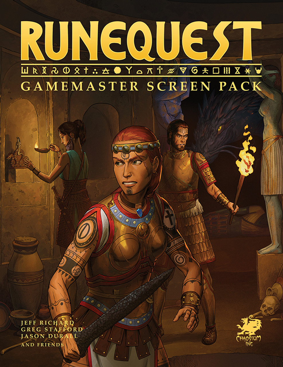 Jeff Richard, Jason Durall, Greg Stafford: RuneQuest - Gamemaster Screen Pack (Chaosium)