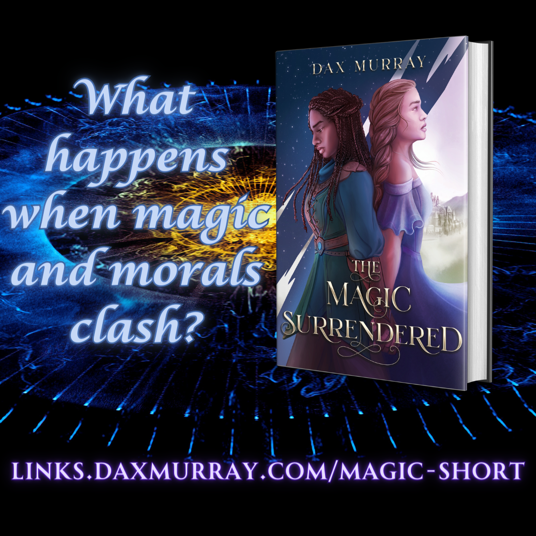 Book promo image
Book on left two women back to back holding hands
"What happens when magic and morals clash?"