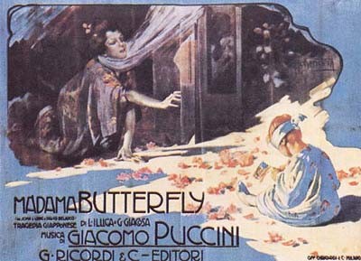 Poster for Madama Butterfly by Giacomo Puccini. Printed by 1914 per NCAG