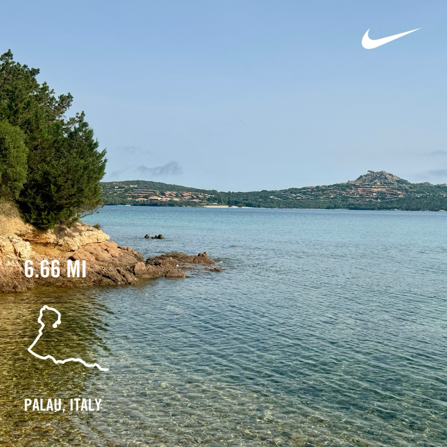 Running stats and beach views in Sardinia