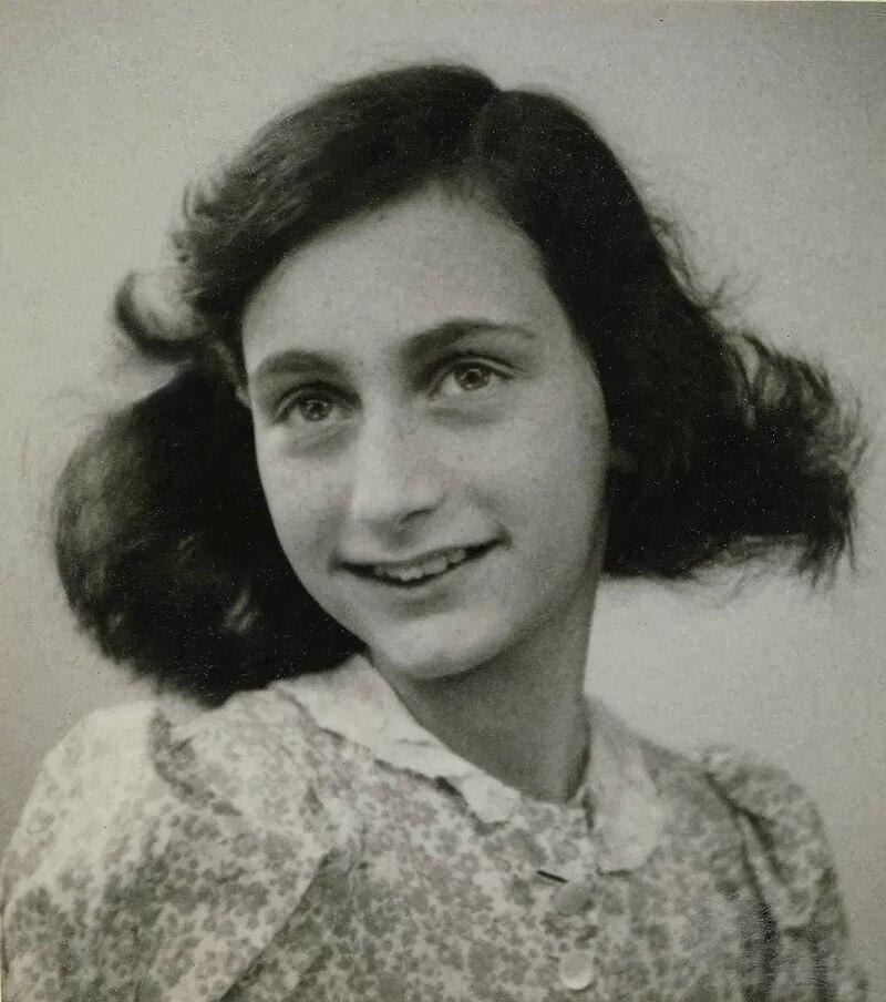 The last known photograph of Anne taken in May 1942, taken at a passport photo shoot. (Photo collection Anne Frank House, Amsterdam. Public Domain Work)]