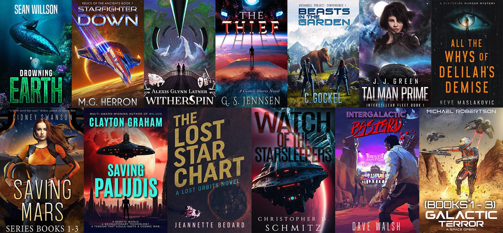 Mosaic of book covers from the latest StoryBundle.