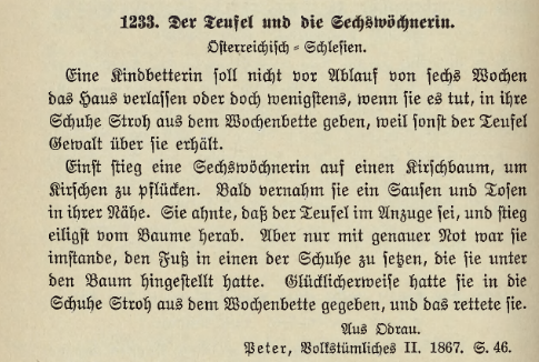 Screenshot of the German folk tale "Der Teufel und die Sechswöchnerin" ("The Devil and the Woman who had given birth less than six weeks ago").