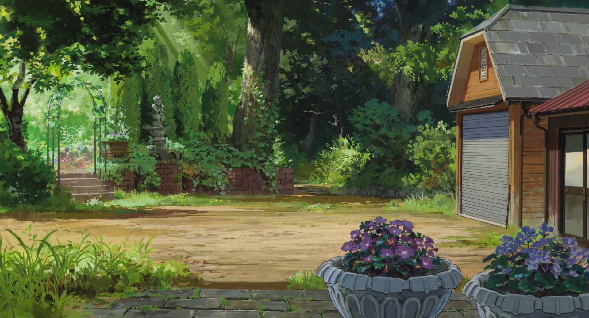 Backyard.

Background art by Yoshida Noboru for The Secret World of Arrietty.