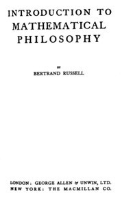 Title page of Introduction to Mathematical Philosophy by Bertrand Russell