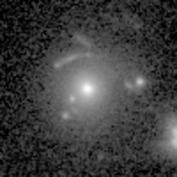 An image from #ESAEuclid showing a galaxy with features that might or might not be related to gravitational lensing.