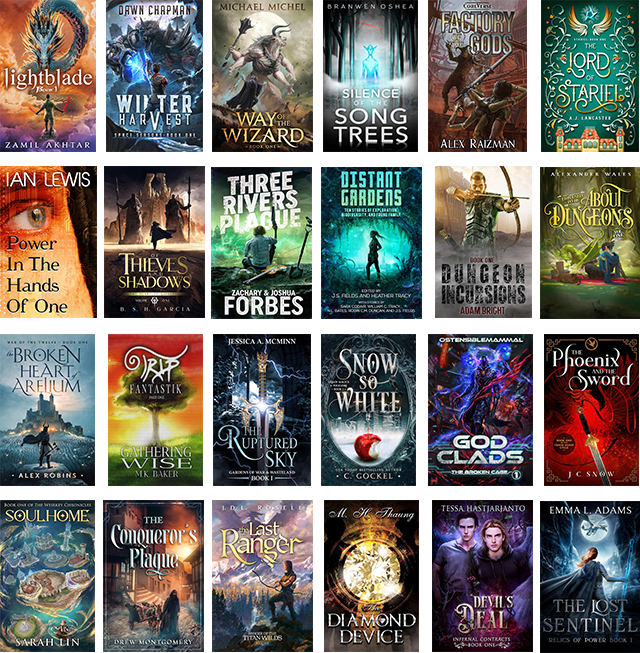 r/fantasy megasale collage with some of the book covers